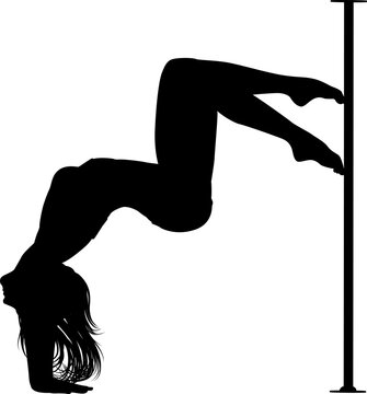 Pole Dancer Woman Silhouette