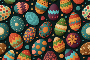 seamless easter eggs pattern