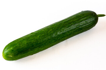 green cucumber isolated on white background