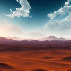 Obraz na płótnie Canvas Blending of Blue Sky and Desert Landscape - generative ai