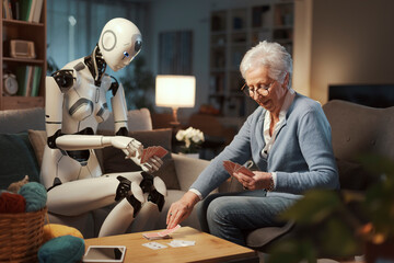 Between games and a friendly chatter, the robot helps you pass the day better.