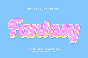 decorative editable fantasy text effect vector design