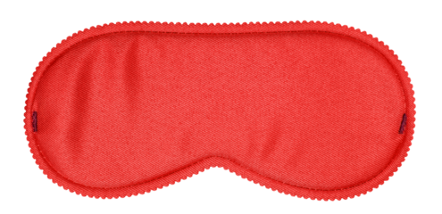 Red sleeping eye mask cut out