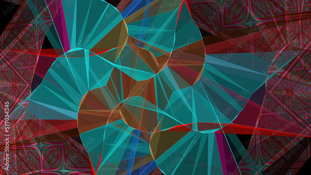 Poster digital fractal art computer generated 3d rendered graphics, abstract shapes and forms, beautiful fr