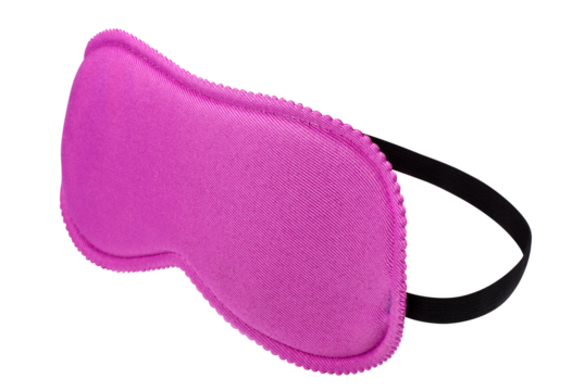 Pink sleeping eye mask cut out
