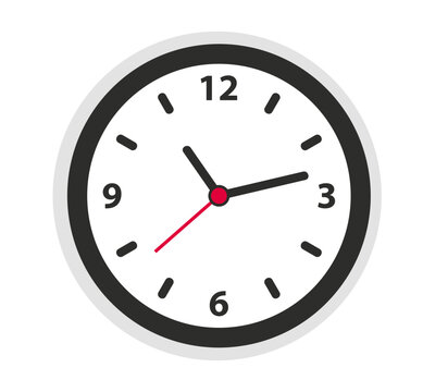 Clock icon in trendy flat style isolated on background. Clock icon page symbol for your website design Clock icon logo, app, UI. Clock icon Vector illustration, vector design 