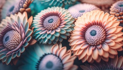 Flowers and floral texture background made with generative ai