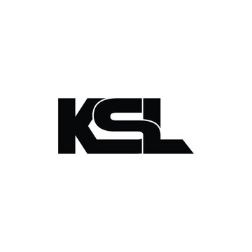 KSL letter monogram logo design vector