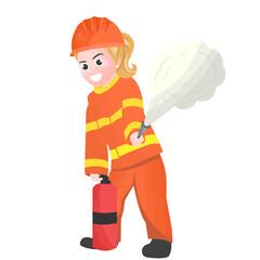 Firefighter illustration of cartoon