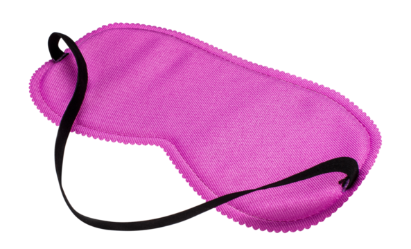 Pink sleeping eye mask cut out