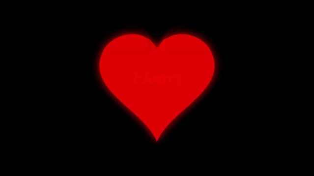 abstract beautiful red color heart animation .