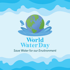 Saving water and world environmental protection concept. Eearth, globe, ecology, nature
