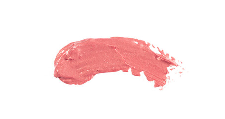 Lipstick smear isolated on a white background.