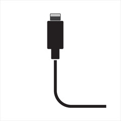 wire with input lightning icon vector illustration symbol