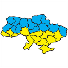 Ukraine map icon vector illustration symbol