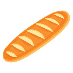 Vector cartoon image of a bakery product. Bread. Baking from flour. The concept of cooking and delicious food. An element for your design