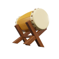 Drum of muslim mosque 3d illustration, ramadhan, icon,view render, hd,  premium quality, alpha background, PNG format