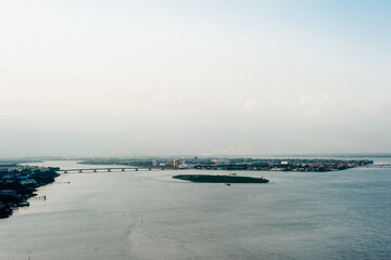 Fototapeta na wymiar Guayaquil cityscape view from guayas river, Ecuador