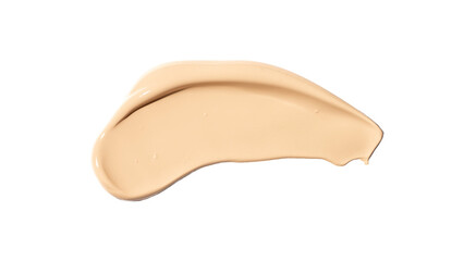 Correcting smear of concealer, isolated on a white background.	
