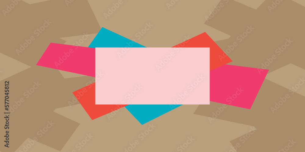 Poster match background with the shadow arrangement of geometrically connected images
