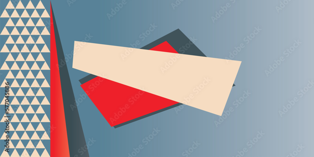 Poster match background with the shadow arrangement of geometrically connected images
