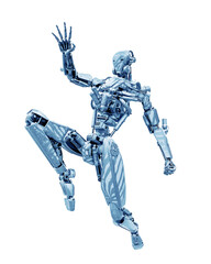 mega drone soldier robot in action