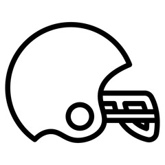 American football helmet line 