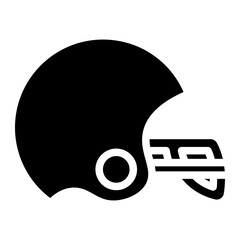 American football helmet glyph 