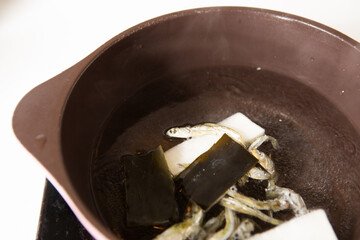 Tonight's menu is Anchovy Noodles