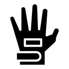 American football gloves glyph 