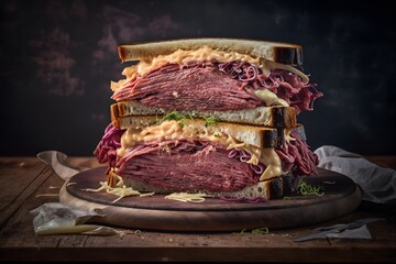 reuben sandwich created using AI Generative Technology