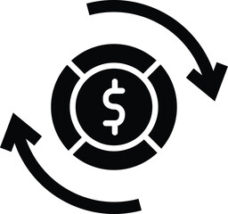 Money flow Vector Icon Design Illustration