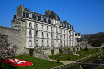 Château de l'Hermine et son jardin de la ville de Vannes en Bretagne