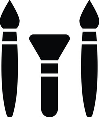 Makeup brushes Vector Icon Design Illustration