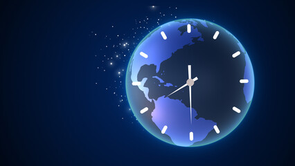 Earth hours day with revolving clock