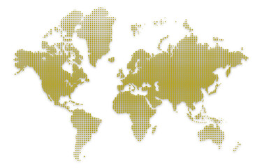 halftone map of the world