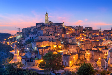 Fototapeta na wymiar Matera, Italy ancient hilltop town in Basilicata
