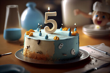 Delicious holiday cake. AI generated