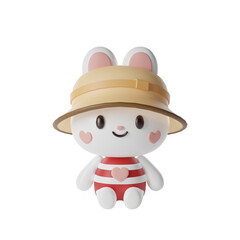 Cute Rabbit 3D Illustration-1