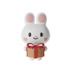 Cute Rabbit 3D Illustration-3