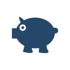 blue piggy bank
