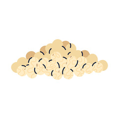 PNG image white beans icon with transparent background