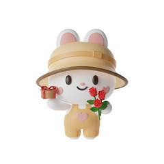 Cute Rabbit 3D Illustration-10