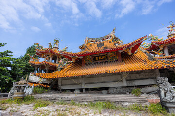 Fototapeta na wymiar Jiji Wuchang Temple Earthquake Museum in Nantou of Taiwan