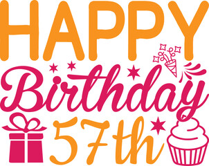 Happy Birthday Svg,fifty And Fabulous Svg, 50th Birthday Svg, Birthday Shirt File,,Happy Birthday To Me Svg, Birthday Girl Cut File, Party, Funny Quote Svg,happy 14th Birthday,my 99th Birthday Svg,hap