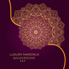 Luxury Decorative Golden Islamic Mandala Background for Print, Poster, Cover, Brochure, Flyer, Banner Template