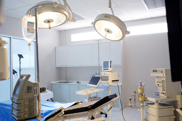 operating room with medical equipment.