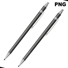 Mechanical pencil on the white background. PNG illustration