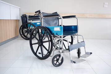 Fototapeta na wymiar wheelchair for patient on white background.