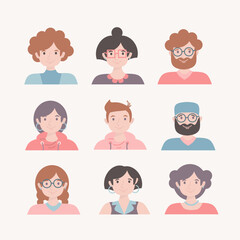 Fototapeta premium set of people